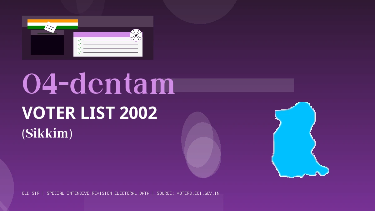 04-dentam Voter List 2002 PDF Download Sikkim