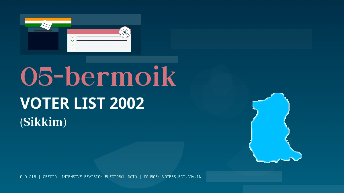 05-bermoik Voter List 2002 PDF Download Sikkim