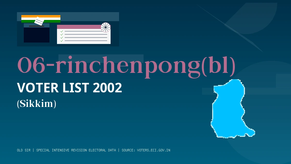 06-rinchenpong(bl) Voter List 2002 PDF Download Sikkim