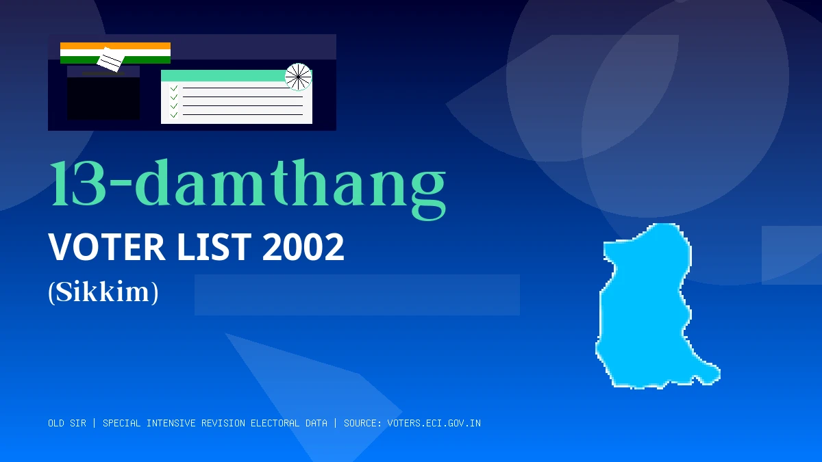 13-damthang Voter List 2002 PDF Download Sikkim