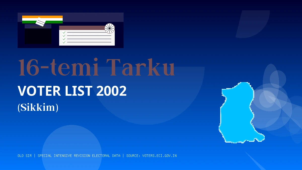 16-temi Tarku Voter List 2002 PDF Download Sikkim