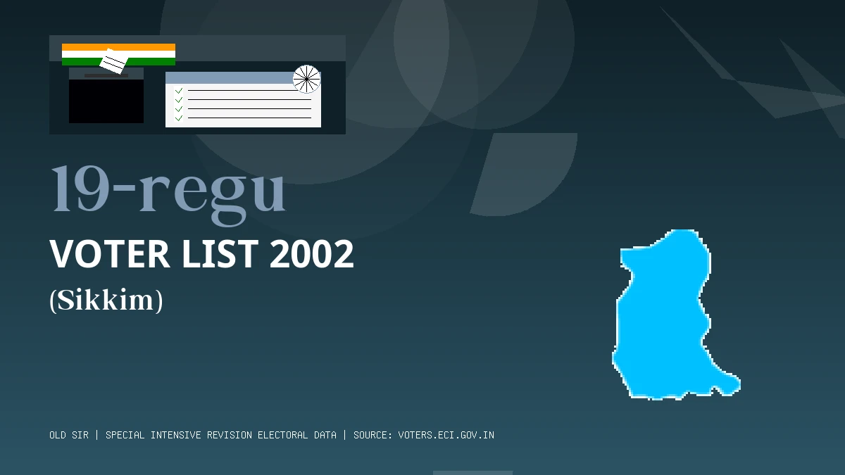 19-regu Voter List 2002 PDF Download Sikkim