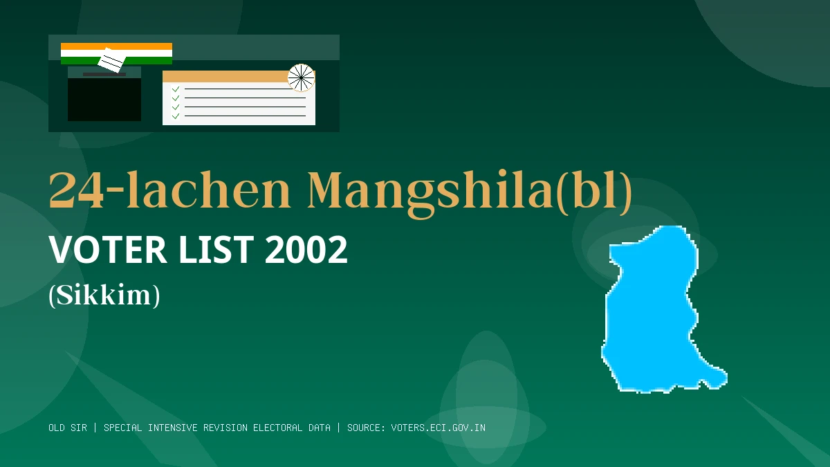 24-lachen Mangshila(bl) Voter List 2002 PDF Download Sikkim