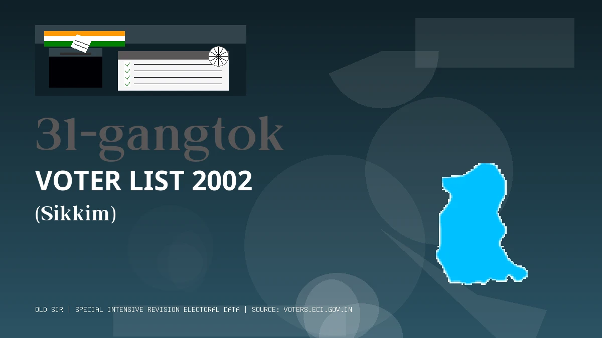 31-gangtok Voter List 2002 PDF Download Sikkim