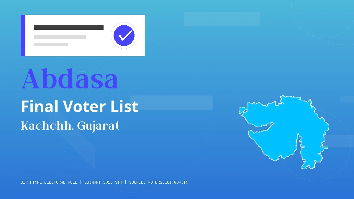 Abdasa Final Voter List Gujarat