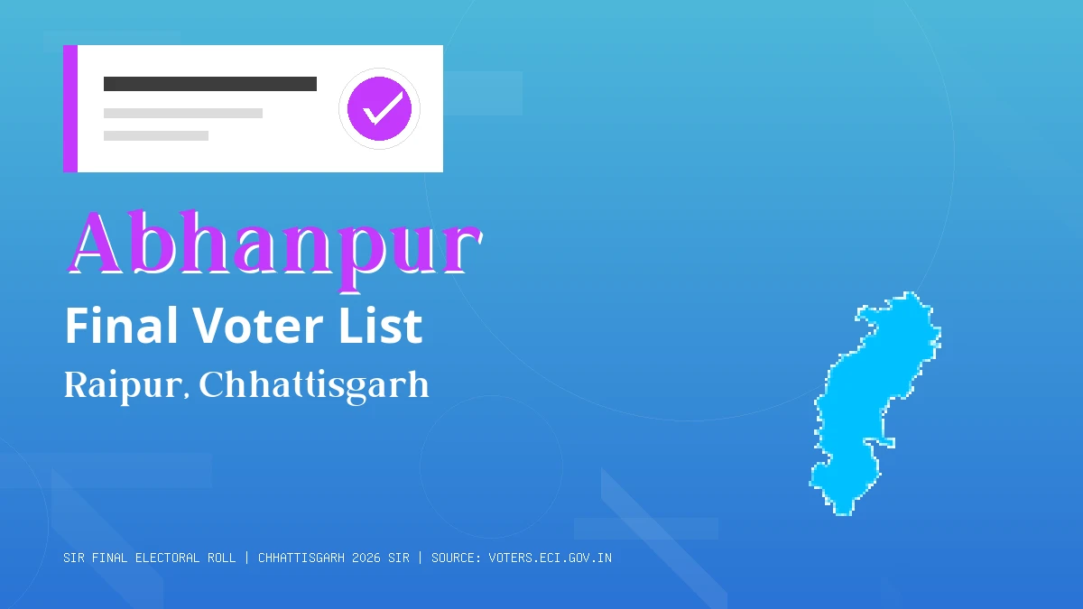 Abhanpur Final Voter List Chhattisgarh