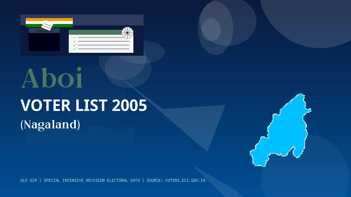 Aboi Voter List 2005 PDF Download Nagaland