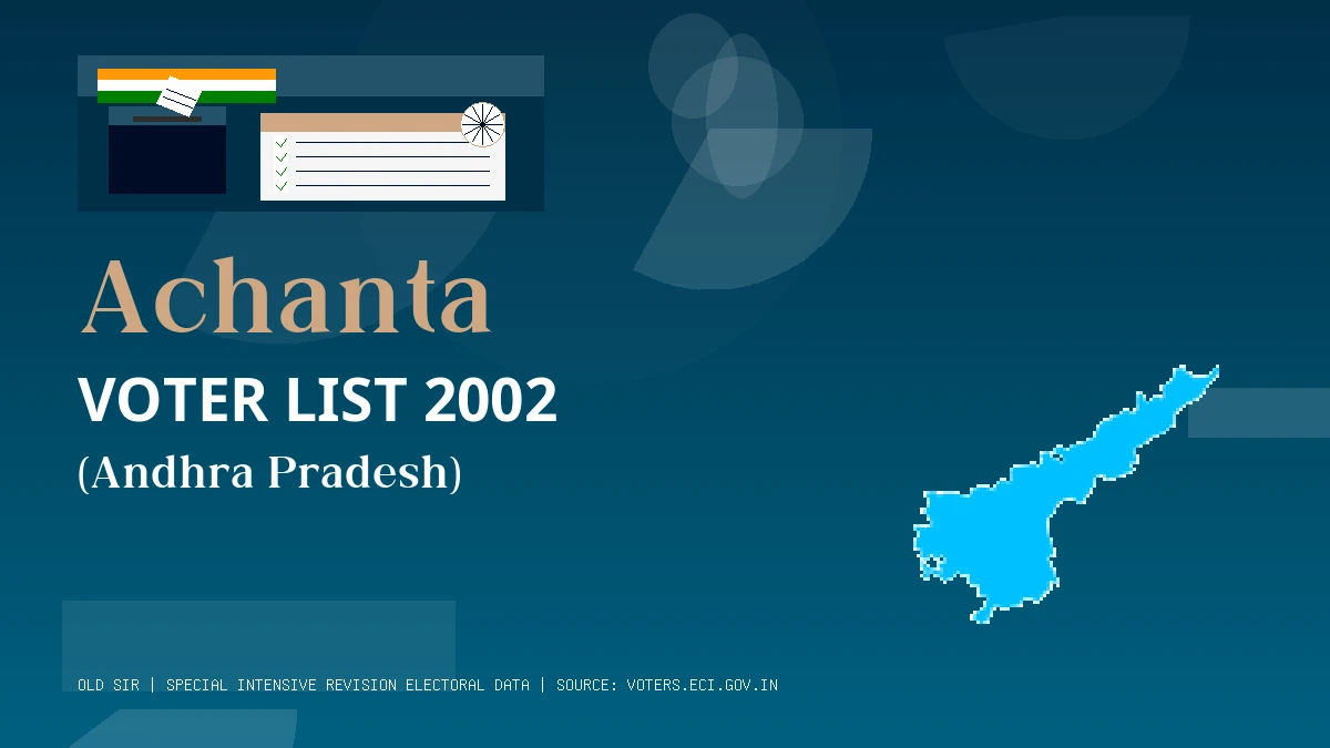 Achanta Voter List 2002 PDF Download Andhra Pradesh