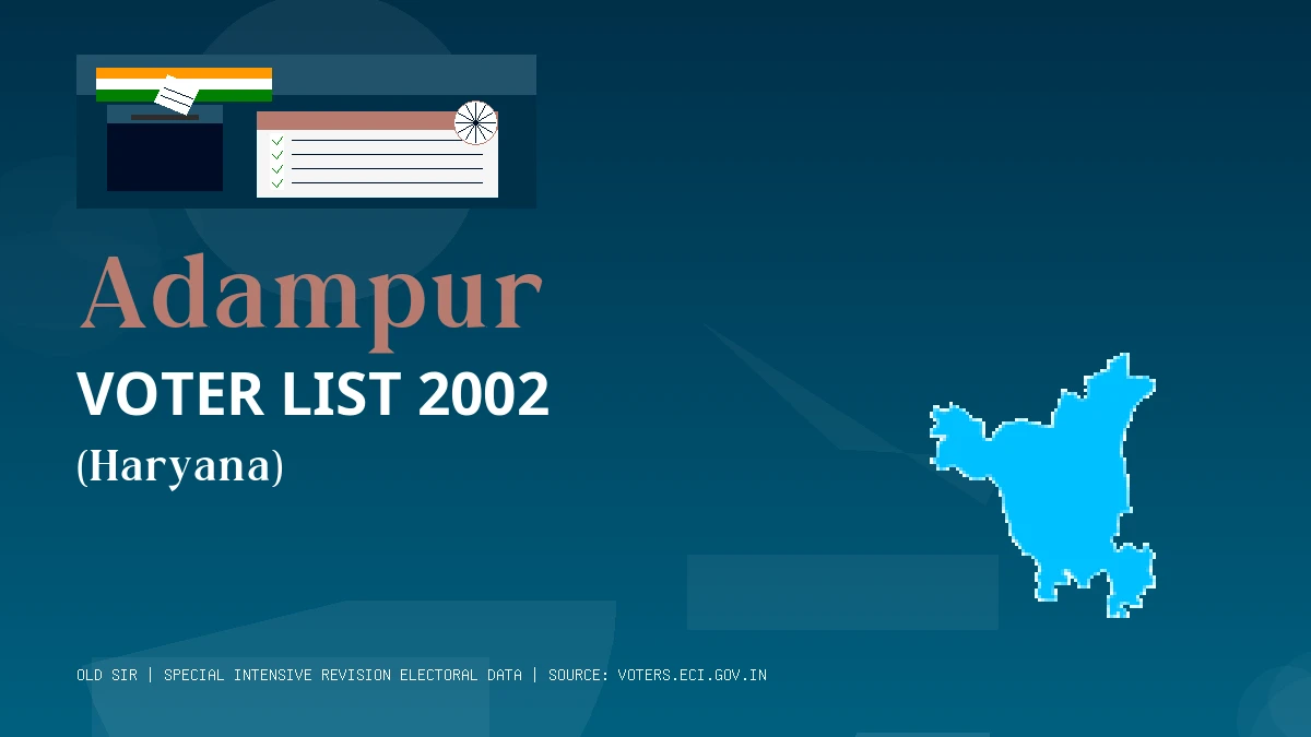 Adampur Voter List 2002 PDF Download Haryana