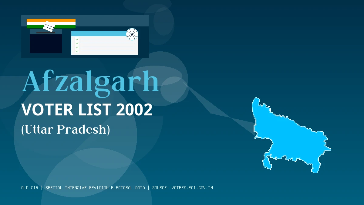 Afzalgarh Voter List 2002 PDF Download Uttar Pradesh