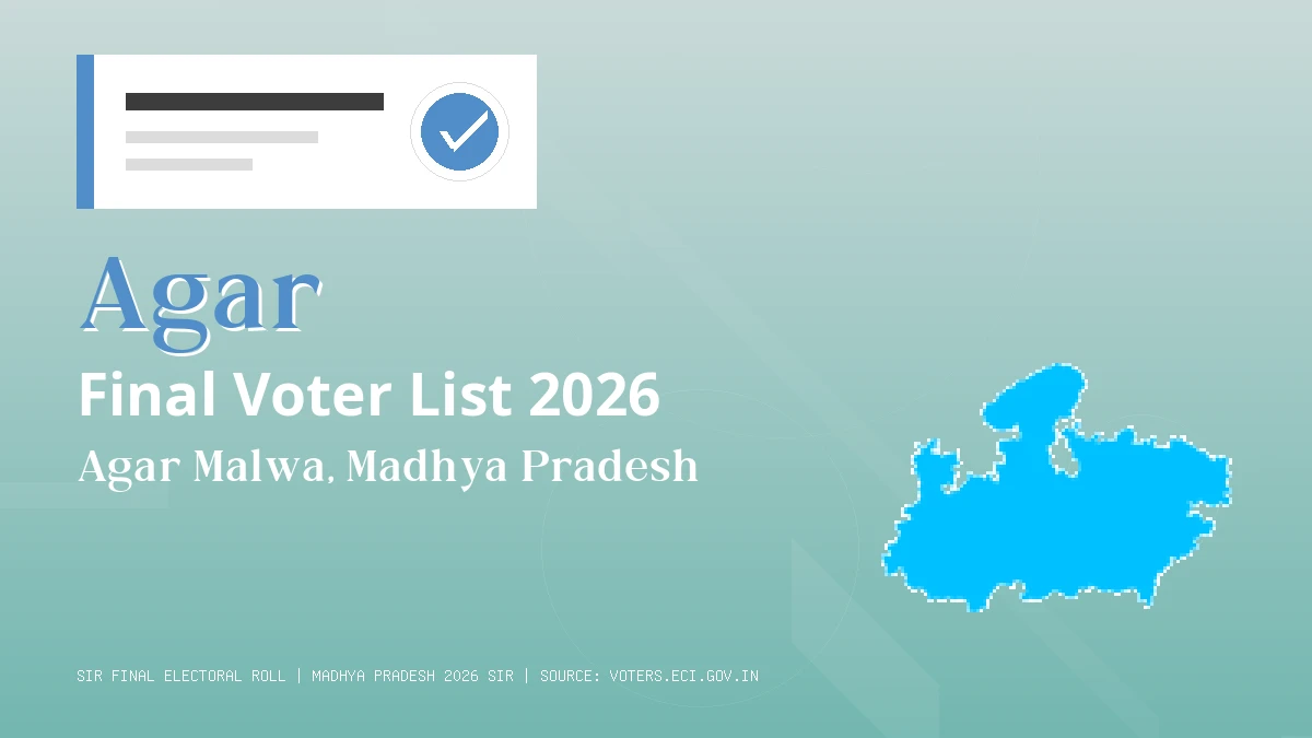 Agar Final Voter List 2026 Madhya Pradesh