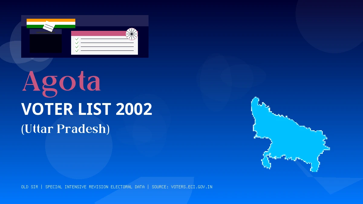 Agota Voter List 2002 PDF Download Uttar Pradesh
