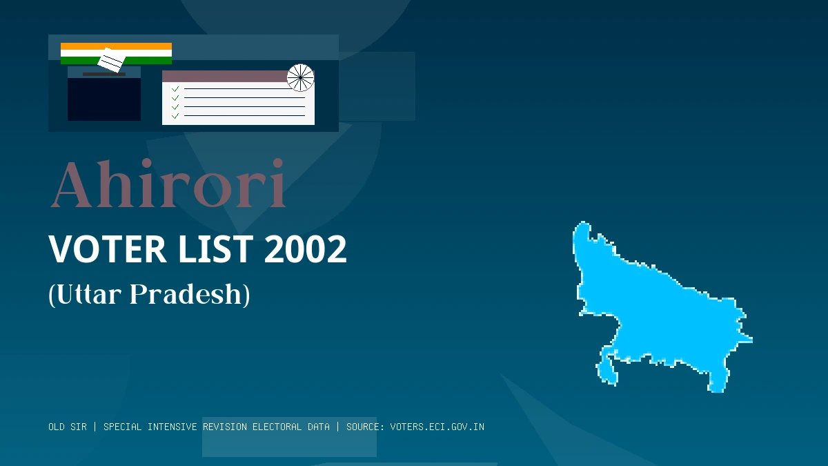 Ahirori Voter List 2002 PDF Download Uttar Pradesh