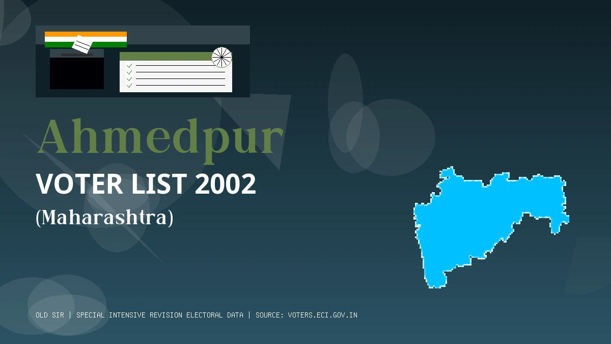 Ahmedpur Voter List 2002 PDF Download Maharashtra
