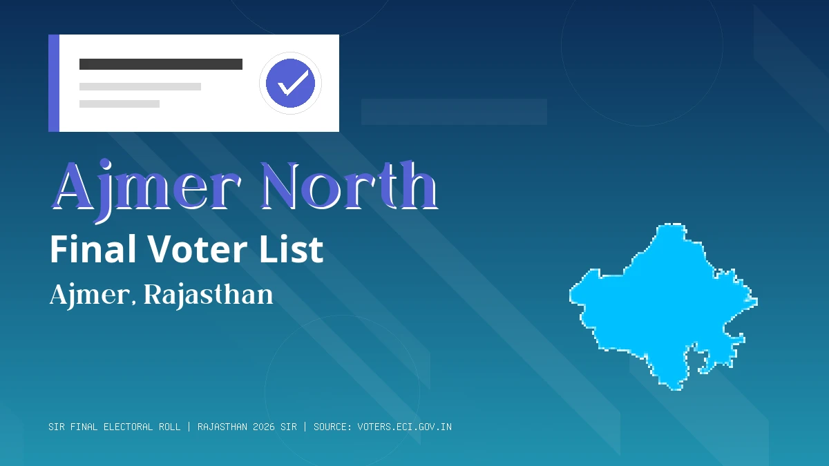 Ajmer North Final Voter List Rajasthan