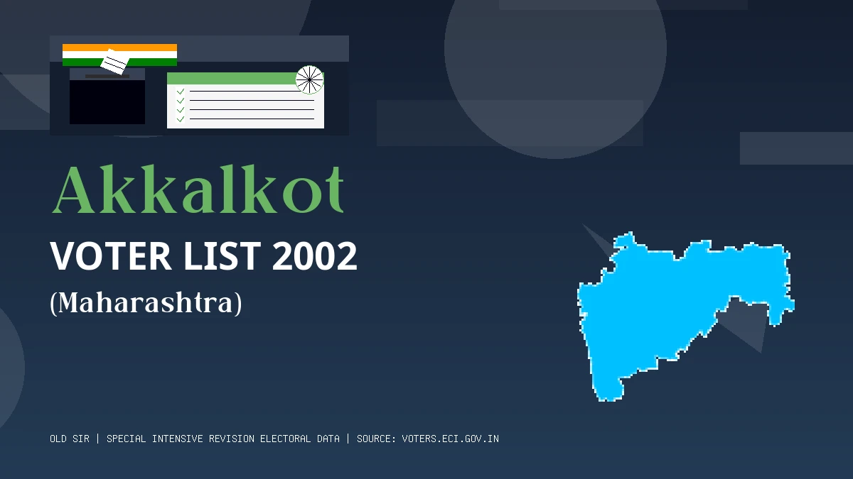 Akkalkot Voter List 2002 PDF Download Maharashtra