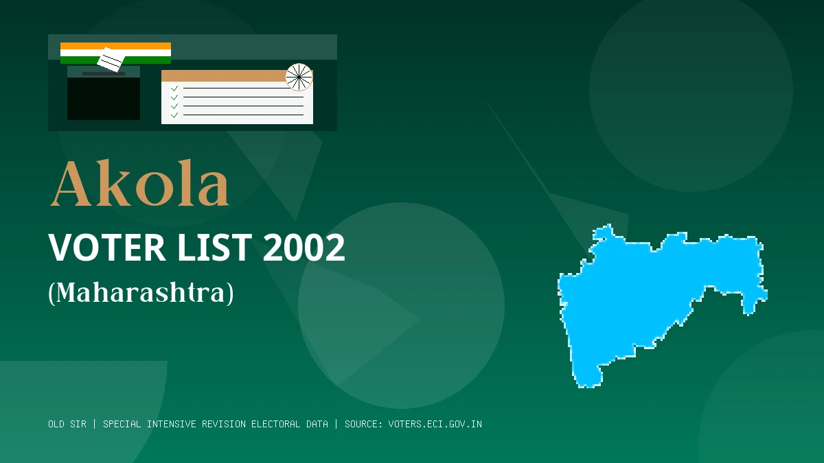Akola Voter List 2002 PDF Download Maharashtra