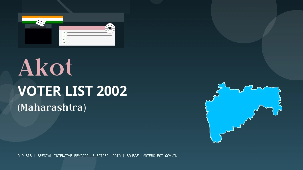 Akot Voter List 2002 PDF Download Maharashtra