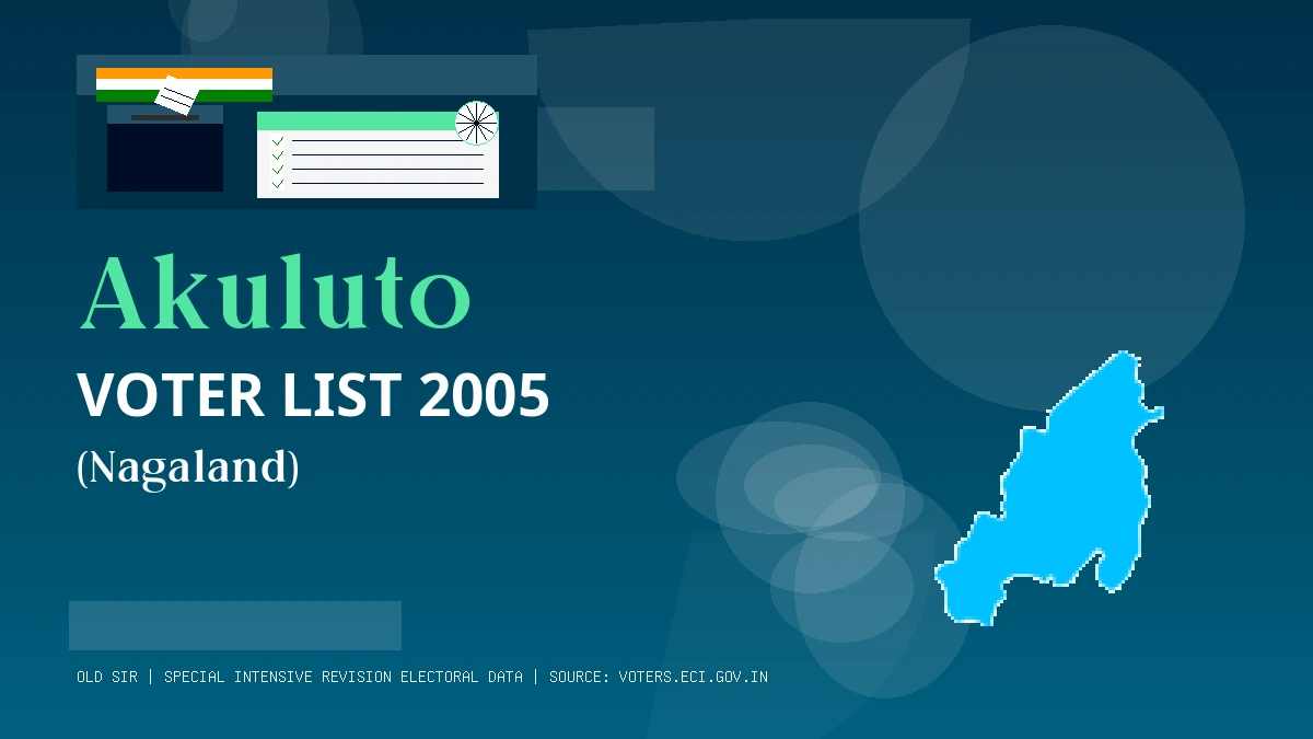 Akuluto Voter List 2005 PDF Download Nagaland