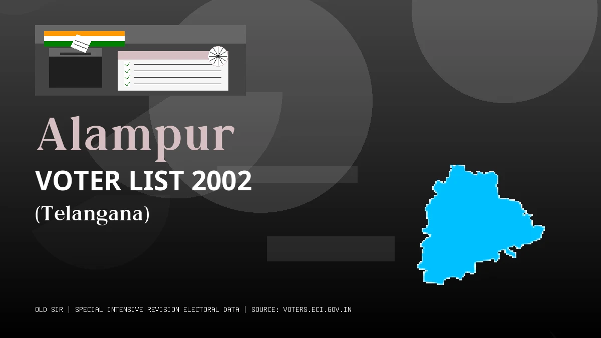 Alampur Voter List 2002 PDF Download Telangana