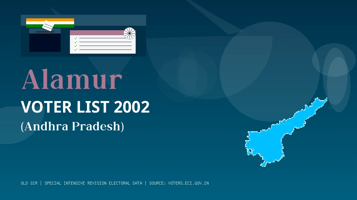 Alamur Voter List 2002 PDF Download Andhra Pradesh