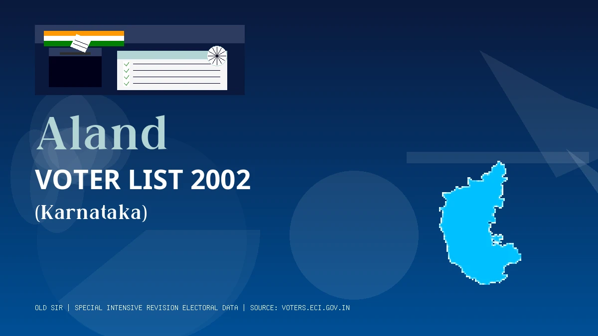 Aland Voter List 2002 PDF Download Karnataka