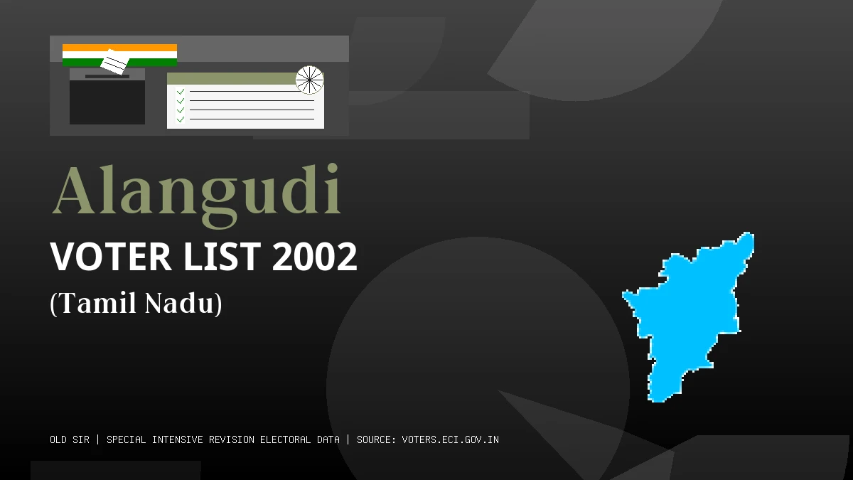 Alangudi Voter List 2002 PDF Download Tamil Nadu