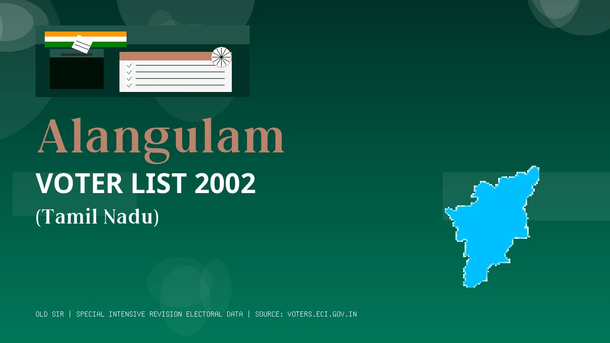 Alangulam Voter List 2002 PDF Download Tamil Nadu