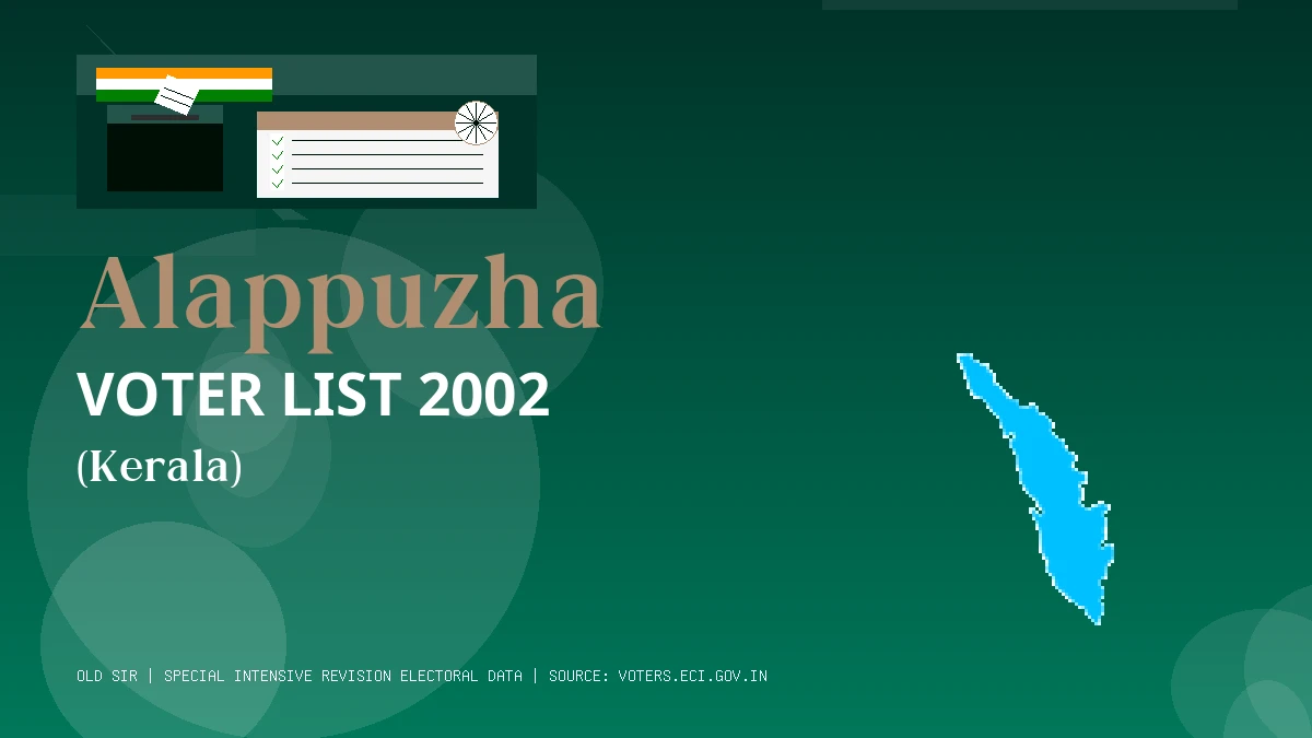 Alappuzha Voter List 2002 PDF Download Kerala
