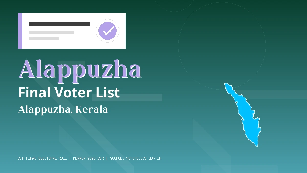 Alappuzha Final Voter List Kerala