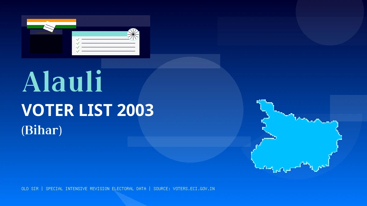 Alauli Voter List 2003 PDF Download Bihar