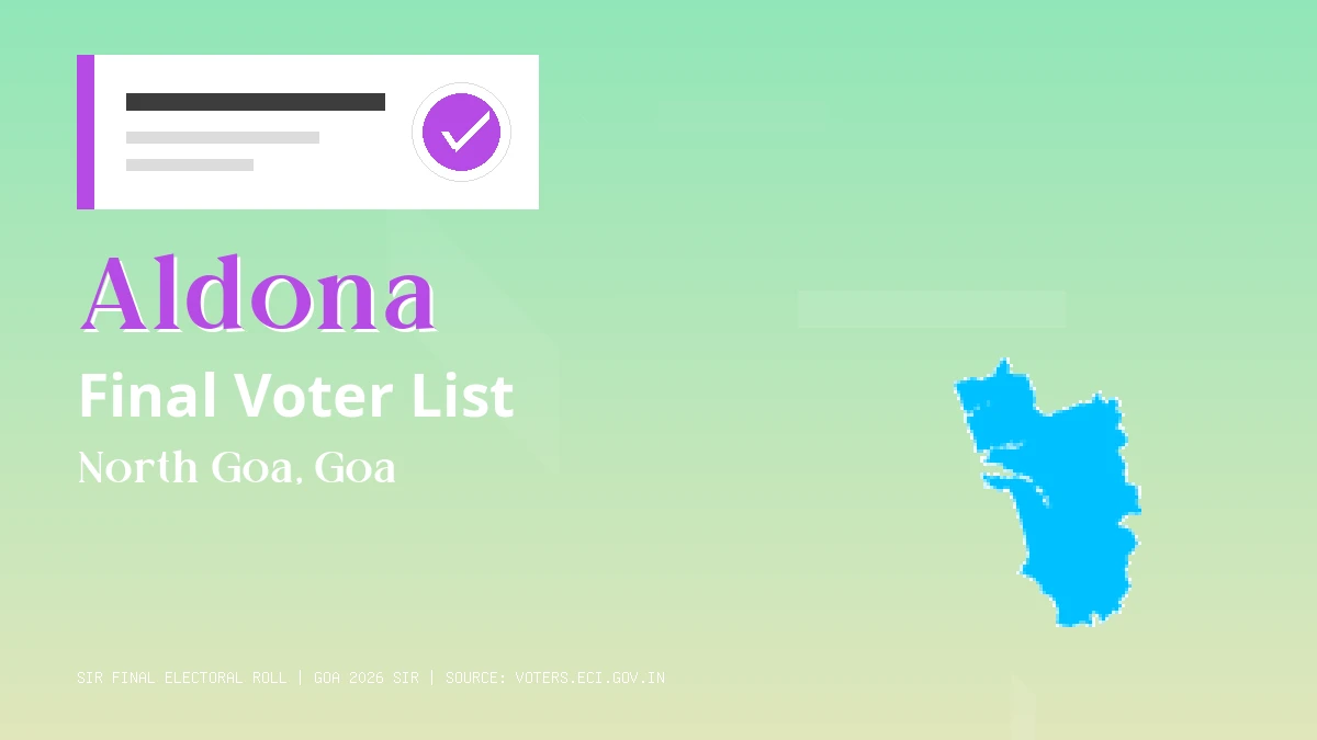 Aldona Final Voter List Goa