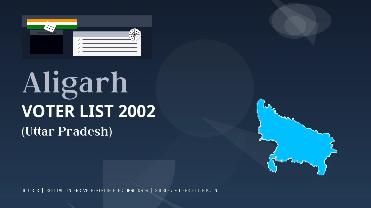 Aligarh Voter List 2002 PDF Download Uttar Pradesh