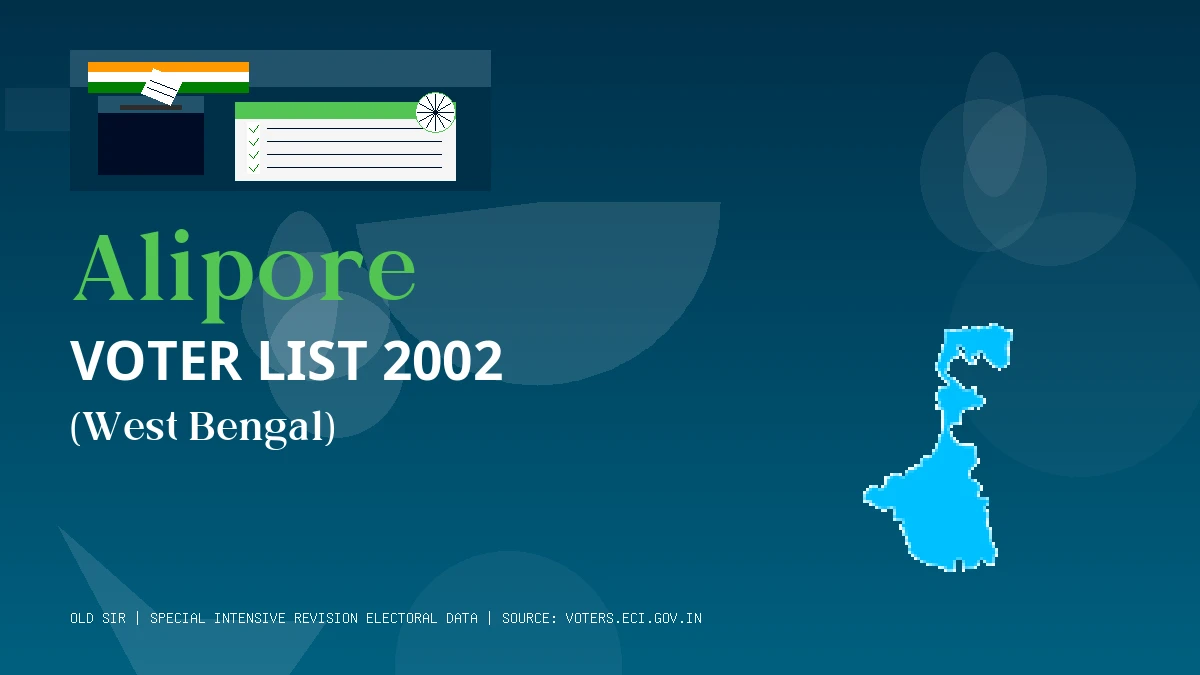 Alipore Voter List 2002 PDF Download West Bengal