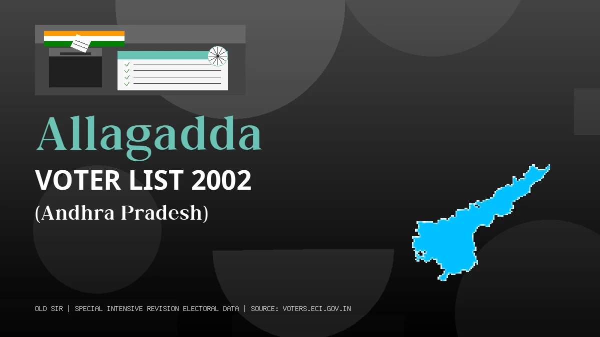 Allagadda Voter List 2002 PDF Download Andhra Pradesh