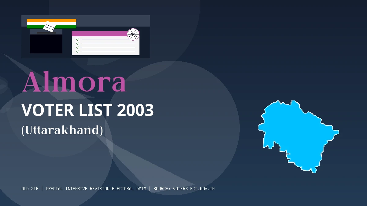 Almora Voter List 2003 PDF Download Uttarakhand