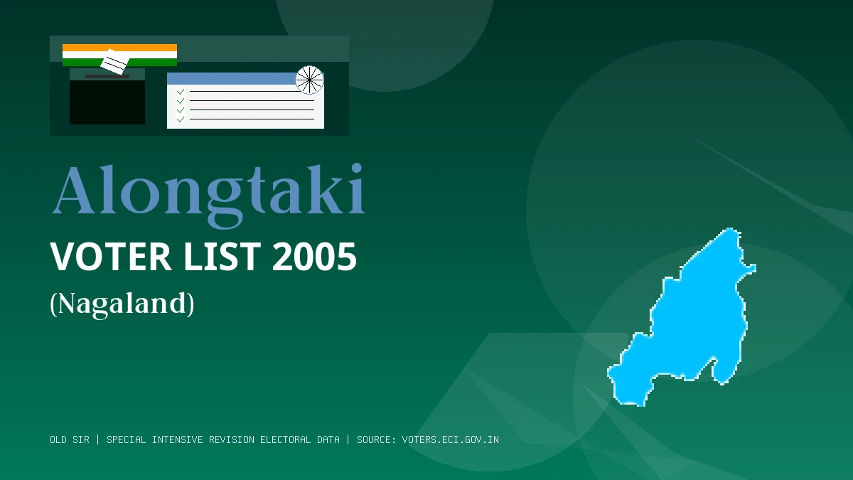 Alongtaki Voter List 2005 PDF Download Nagaland
