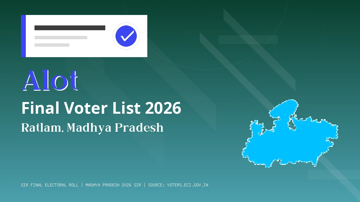 Alot Final Voter List 2026 Madhya Pradesh