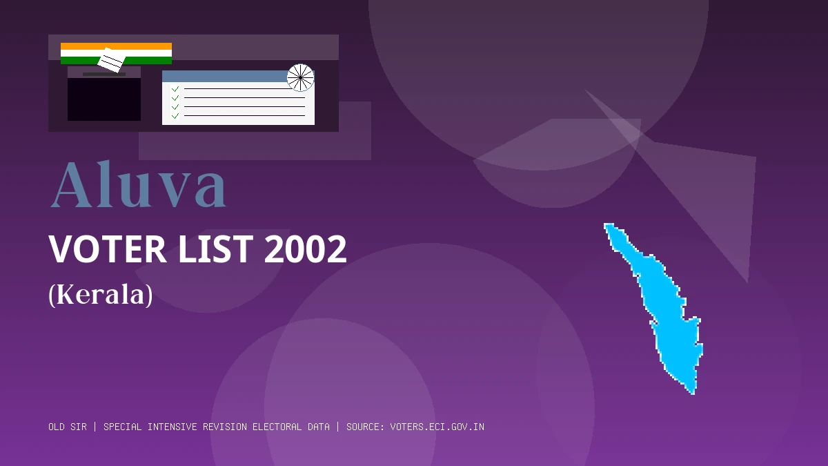 Aluva Voter List 2002 PDF Download Kerala