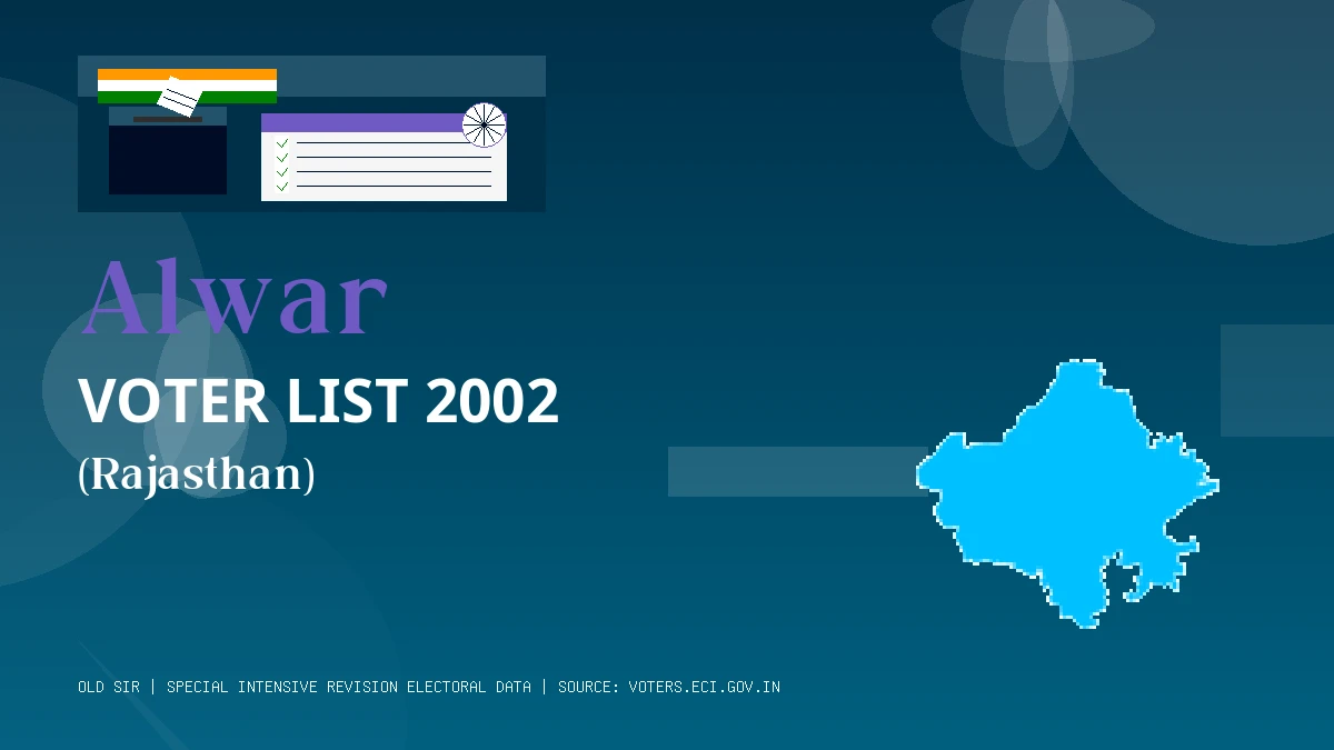 Alwar Voter List 2002 PDF Download Rajasthan