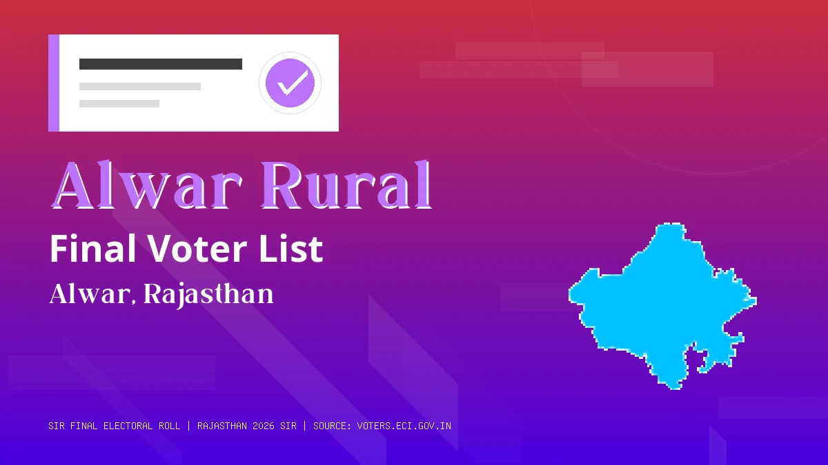 Alwar Rural Final Voter List Rajasthan