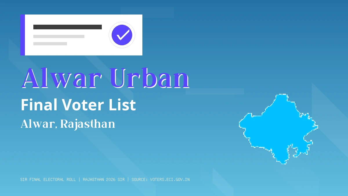 Alwar Urban Final Voter List Rajasthan