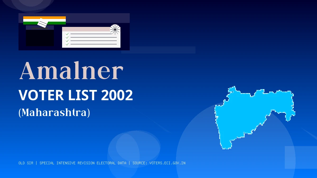 Amalner Voter List 2002 PDF Download Maharashtra