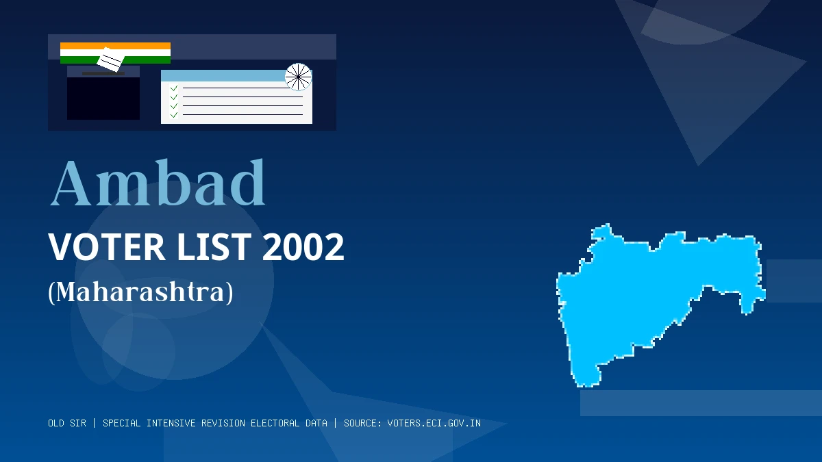 Ambad Voter List 2002 PDF Download Maharashtra