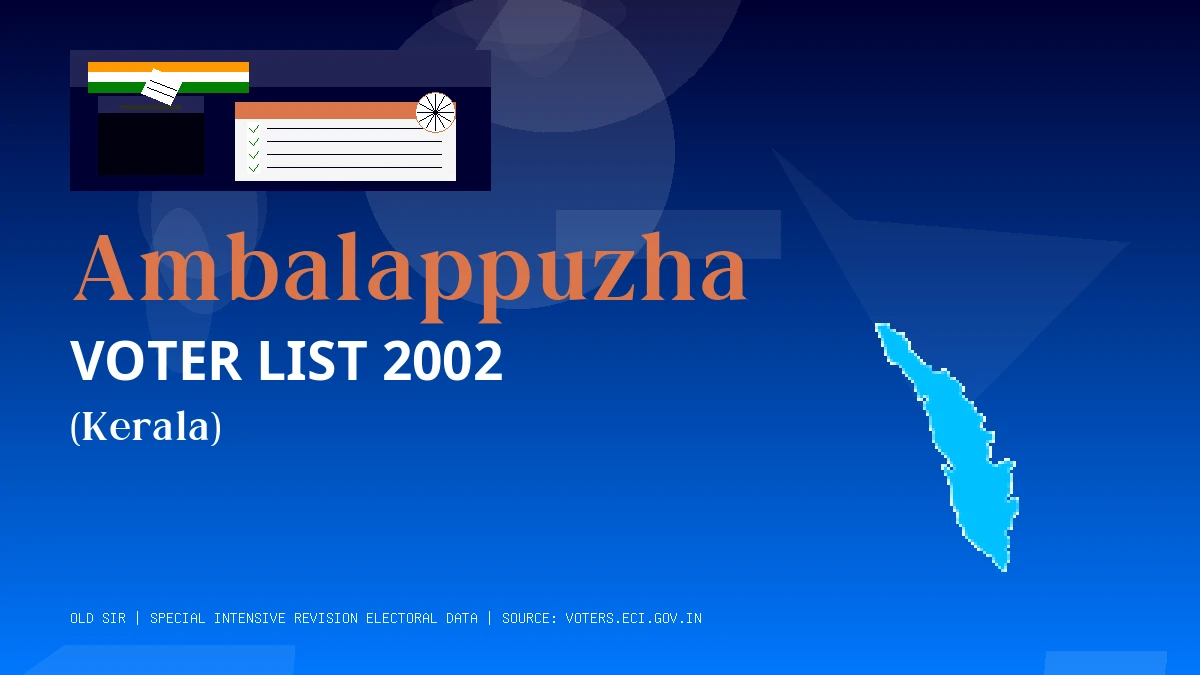 Ambalappuzha Voter List 2002 PDF Download Kerala