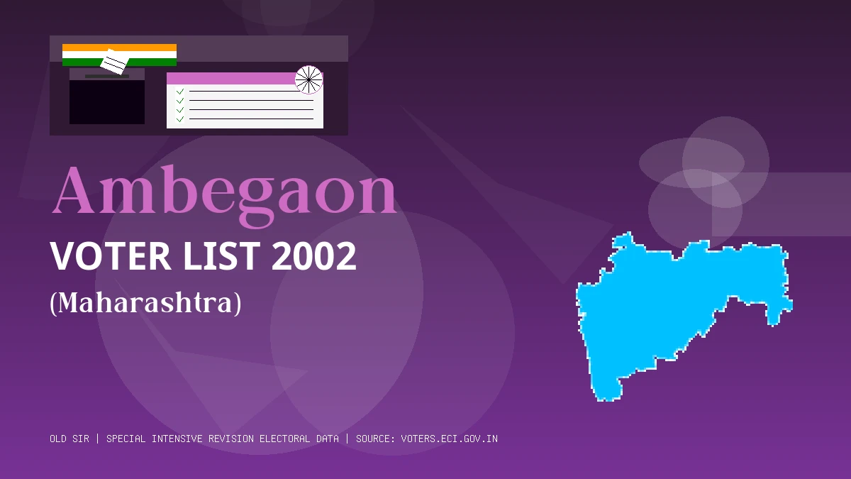 Ambegaon Voter List 2002 PDF Download Maharashtra