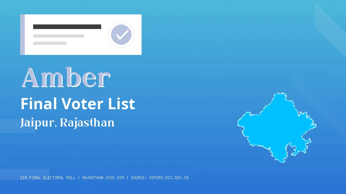 Amber Final Voter List Rajasthan