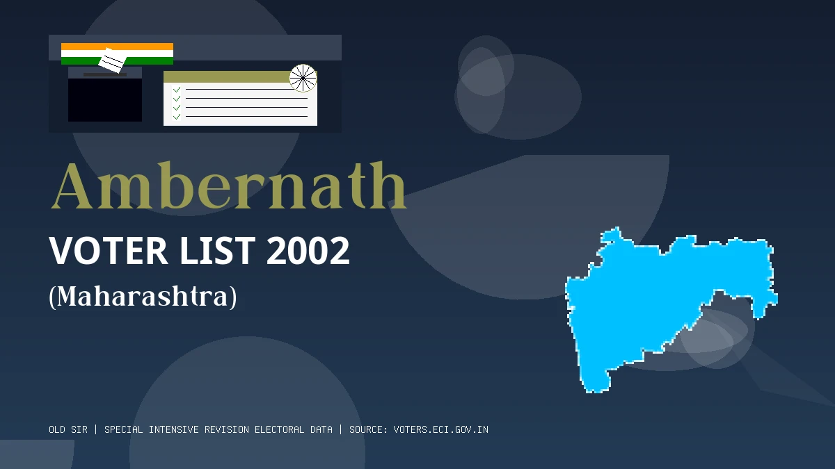 Ambernath Voter List 2002 PDF Download Maharashtra