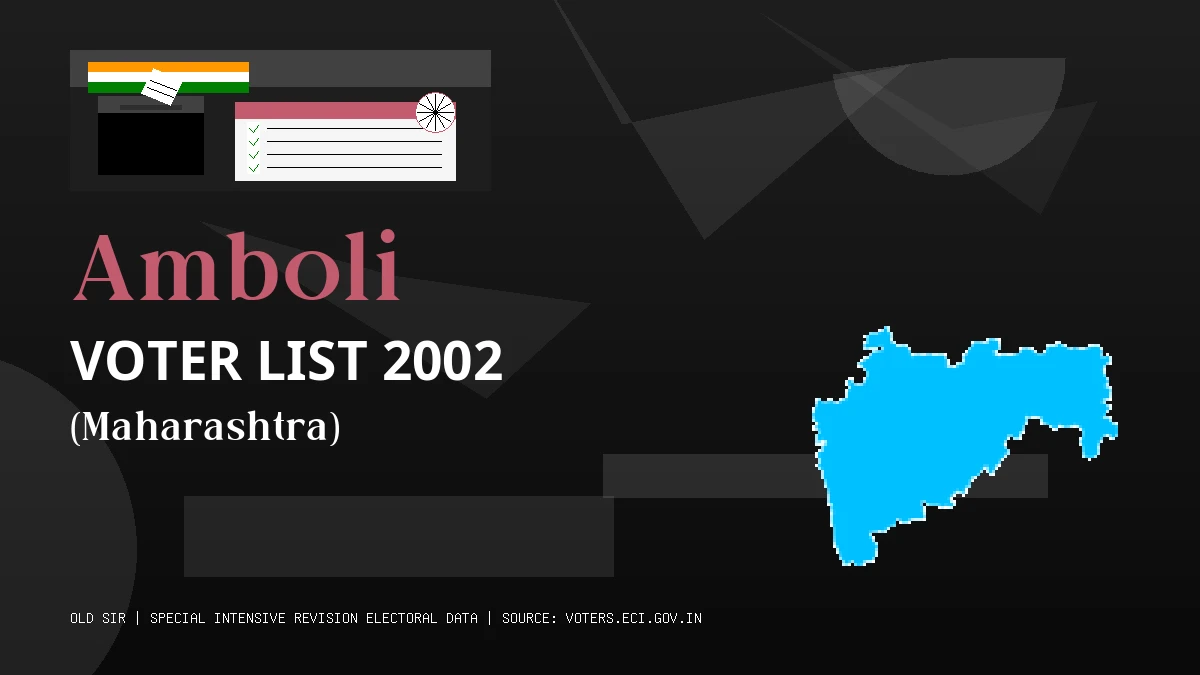Amboli Voter List 2002 PDF Download Maharashtra