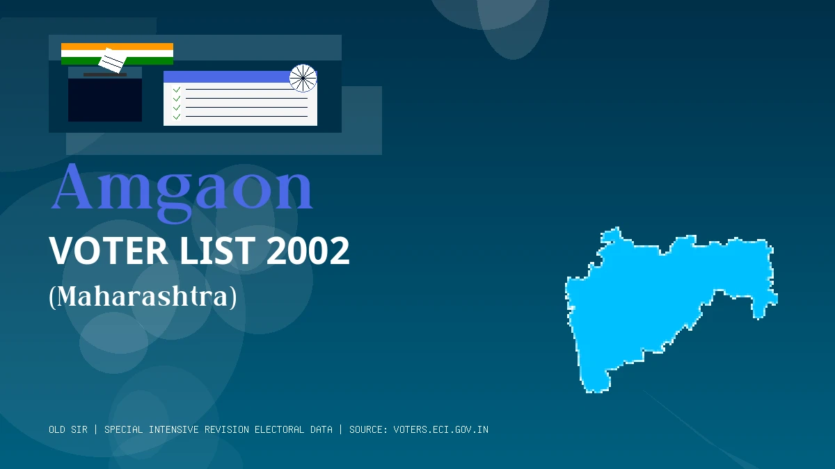 Amgaon Voter List 2002 PDF Download Maharashtra